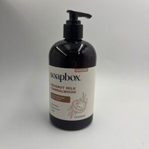 Soapbox Coconut Milk Sandalwood Moisturizing Hand Soap 12 Fl Oz New Look‎ Vegan
